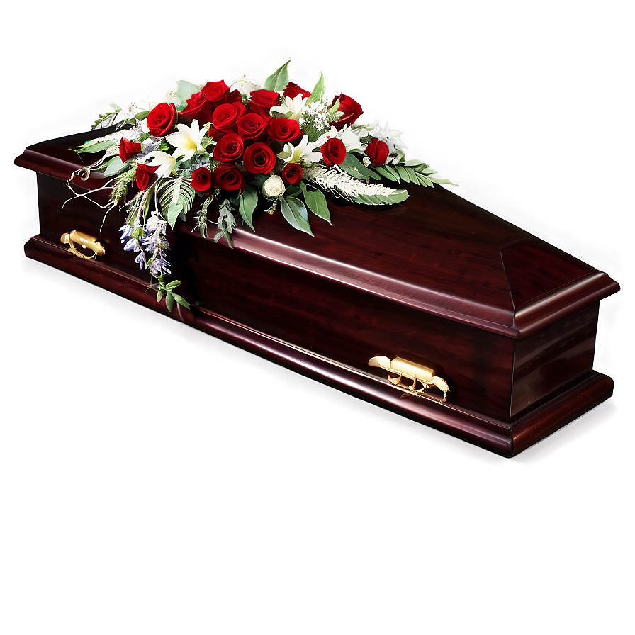 Coffin With Flowers Png 05242024