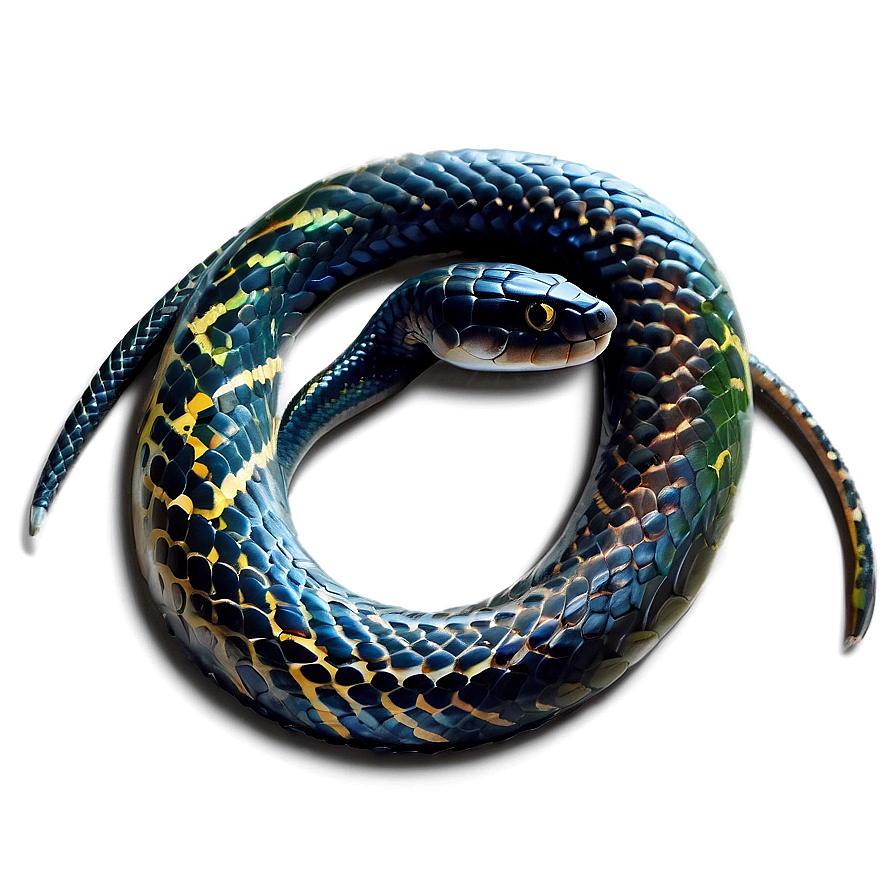 Coiled Black Snake Icon Png 06132024