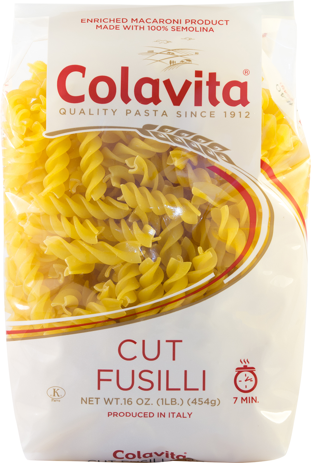 Colavita Cut Fusilli Pasta Package