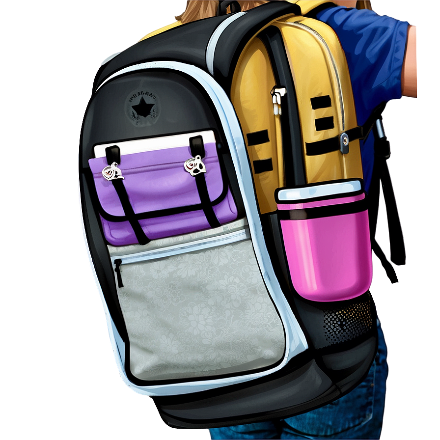 College Backpack Essentials Png 3