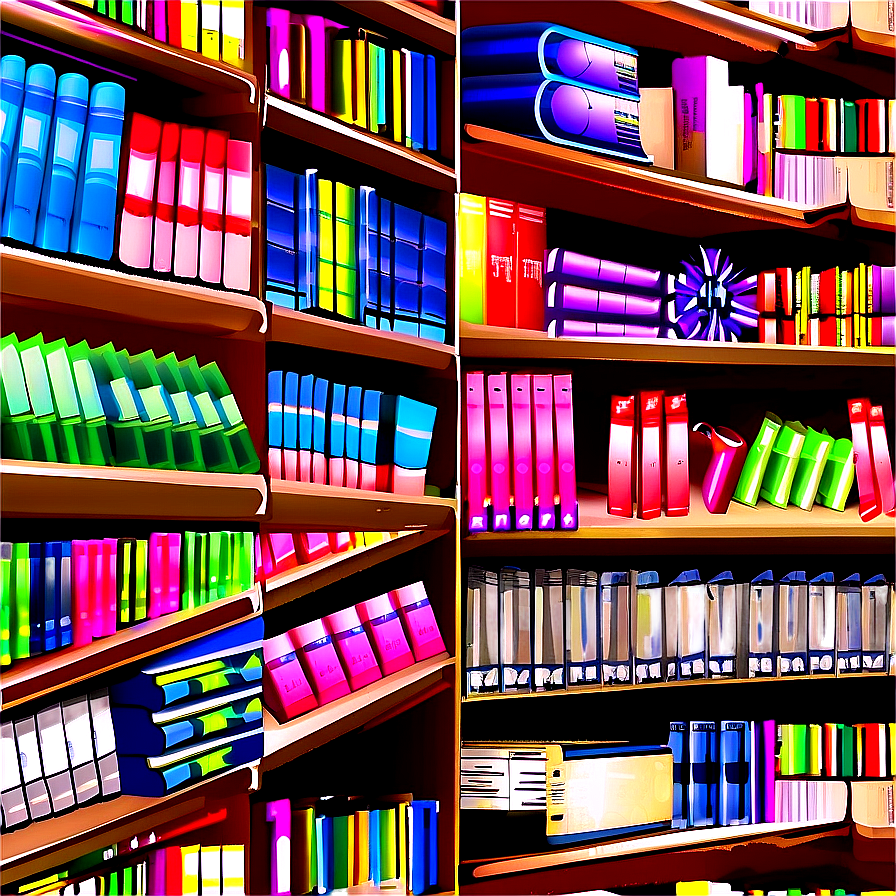 College Library Books Png Cyj8