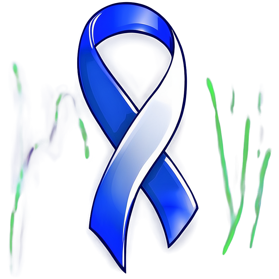 Colon Cancer Ribbon With Heart Png Eet23