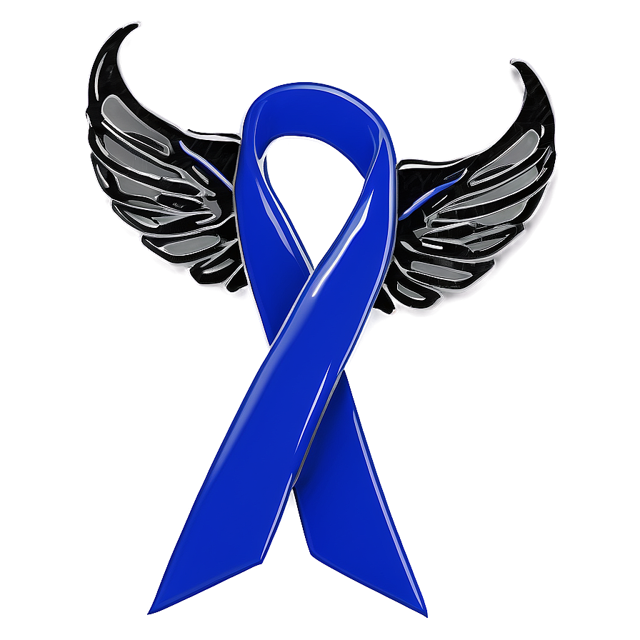 Colon Cancer Ribbon With Wings Png 36