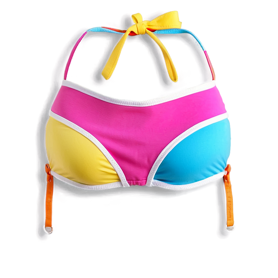 Color Block Bikini Top Png 06132024