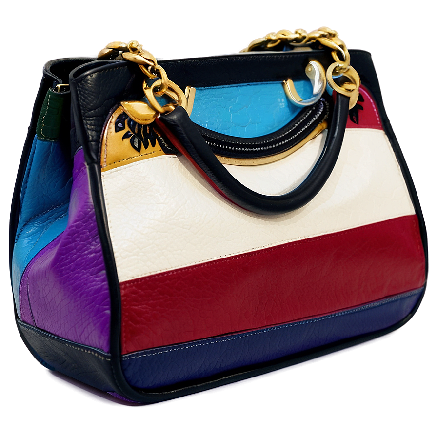 Color Block Handbag Png 5