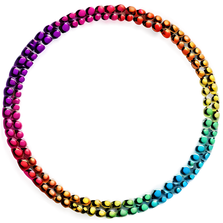 Colored Dotted Circle Png 06262024