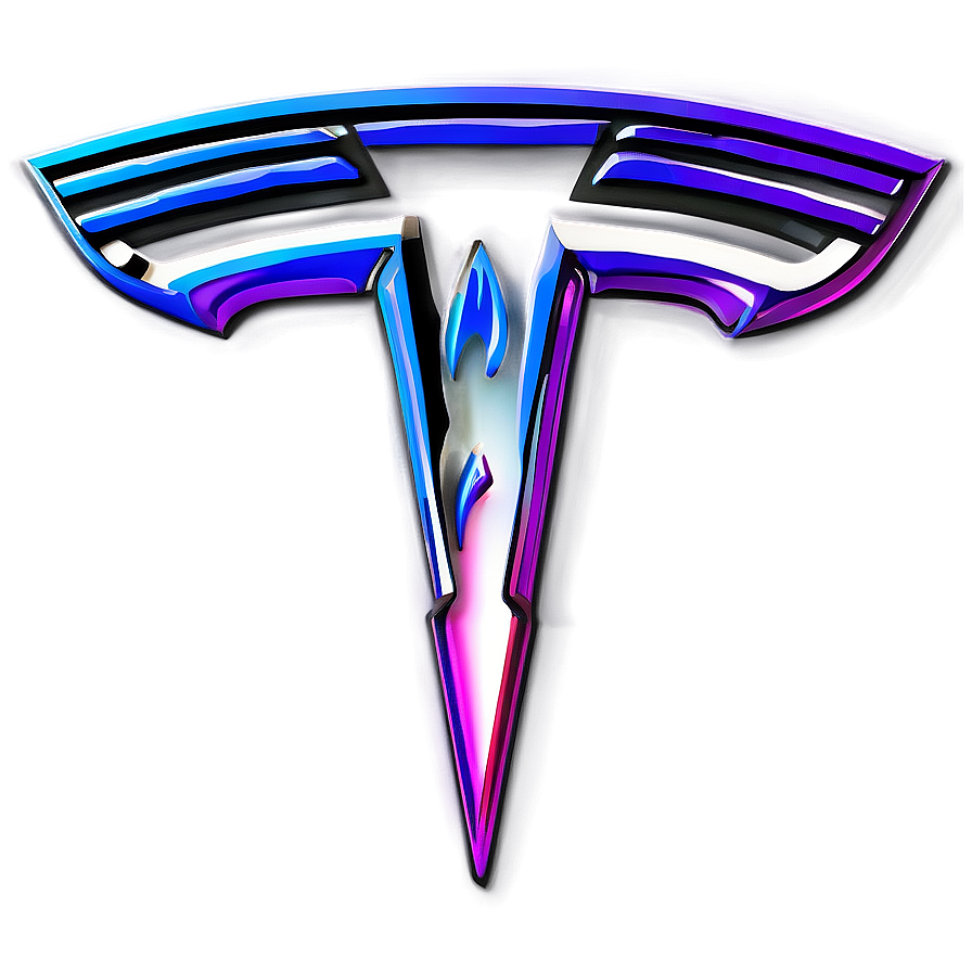 Colored Tesla Logo Png Fjx