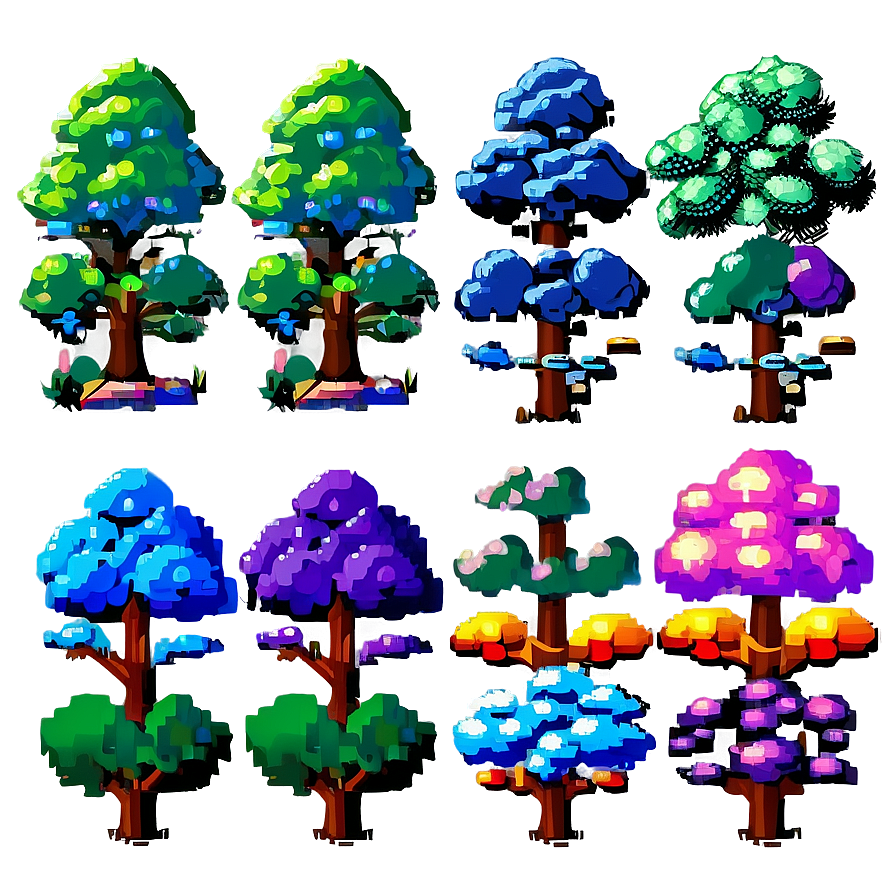 Colorful 16 Bit Landscapes Png Ght