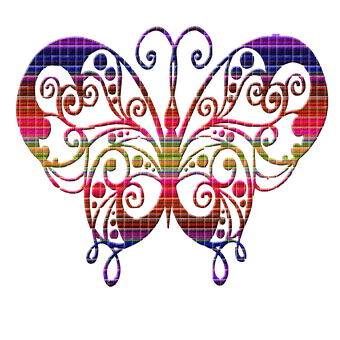 Colorful Abstract Butterfly Art