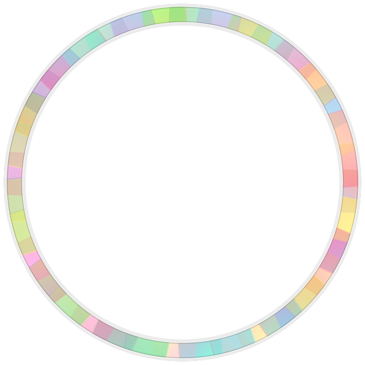 Colorful Abstract Circle Border