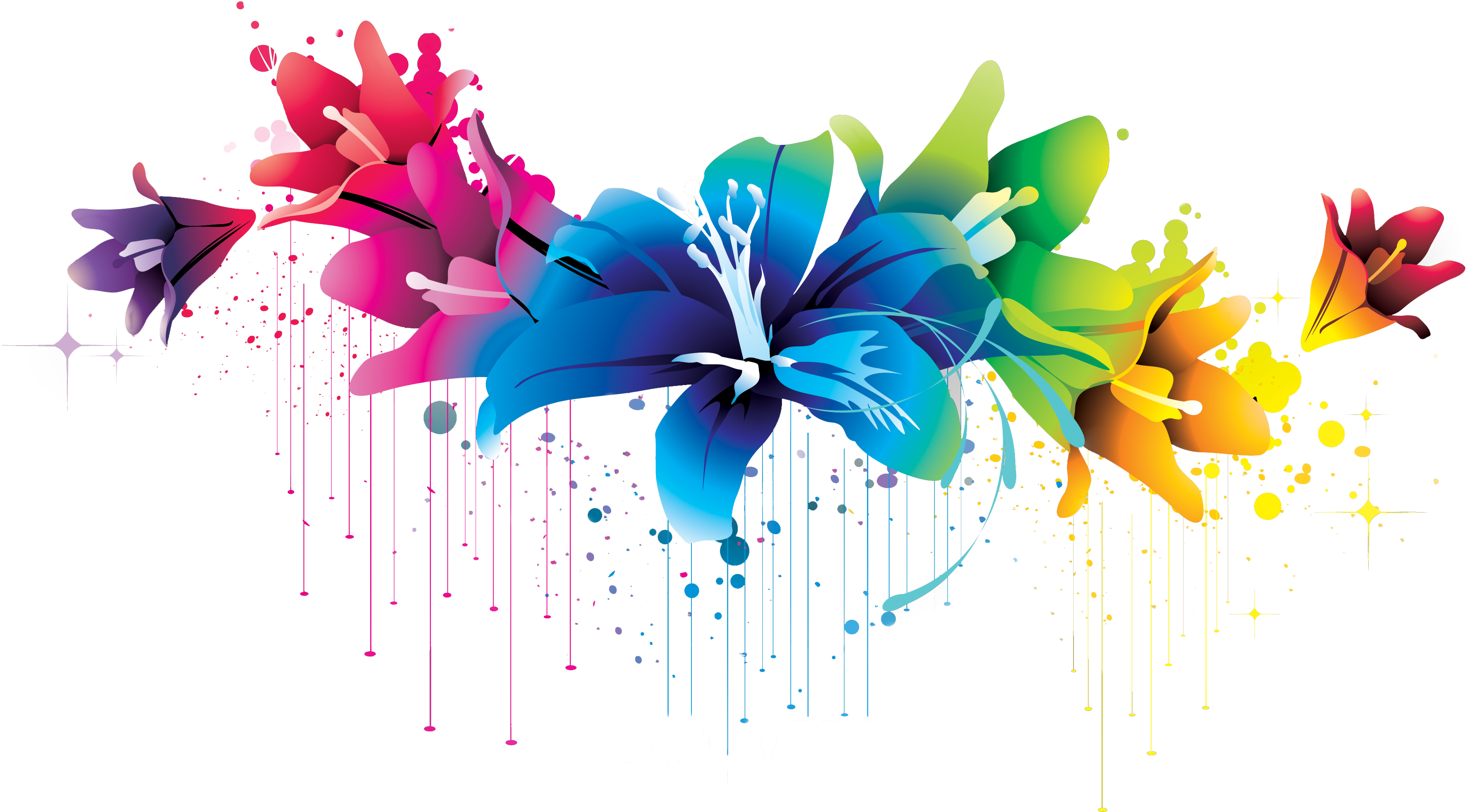 Colorful Abstract Floral Design