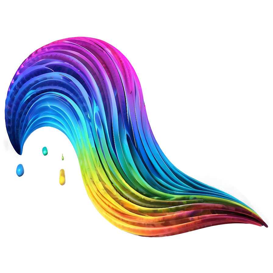 Colorful Abstract Waves Png Eee