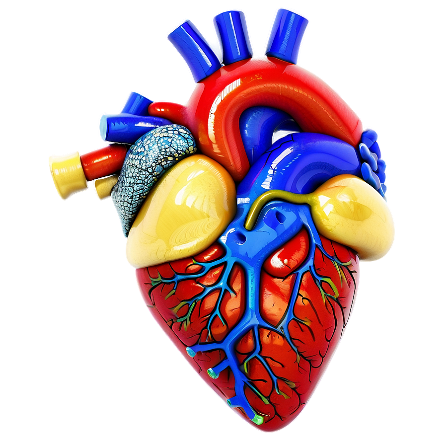 Colorful Anatomical Heart Png 25