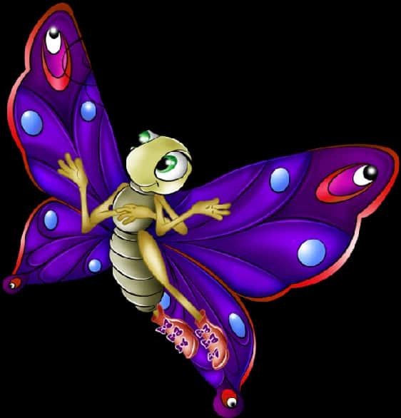 Colorful Animated Butterfly Character