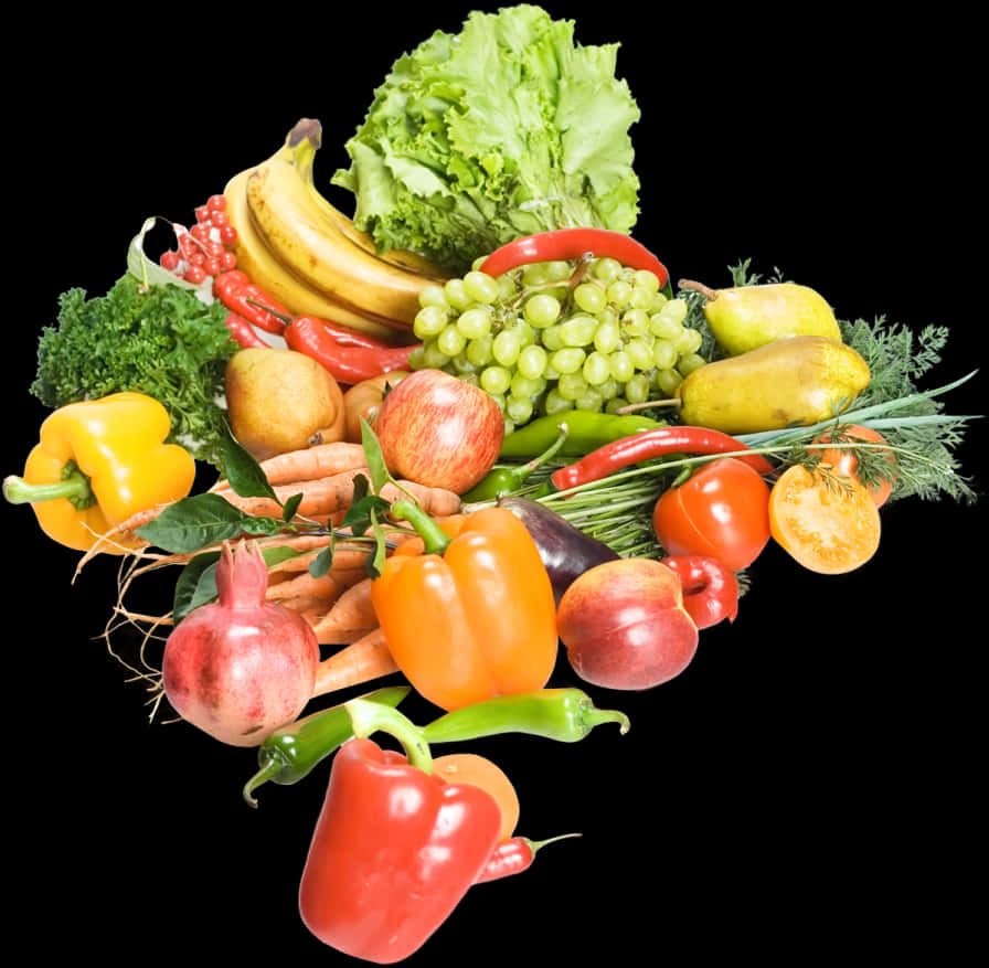 Colorful Assortmentof Fruitsand Vegetables