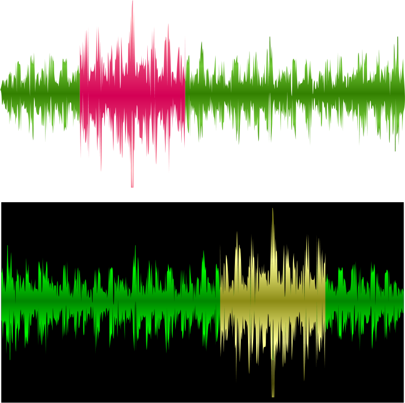 Colorful Audio Waveform Visualization