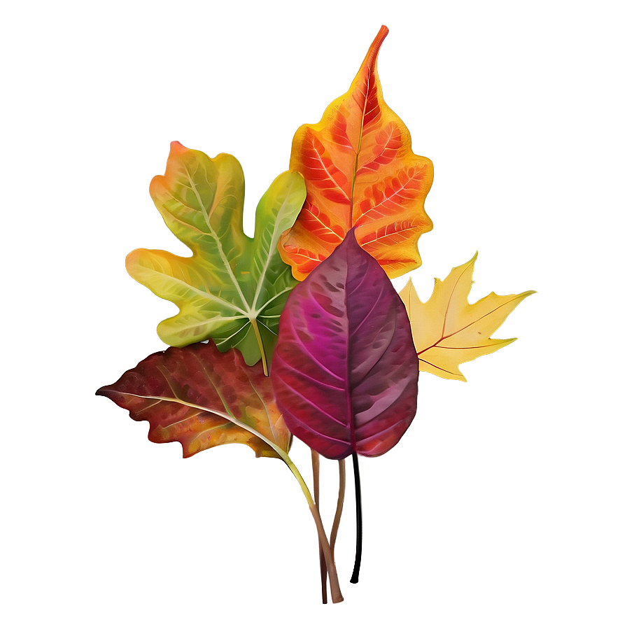 Colorful Autumn Leaf Mix Png Mvw94