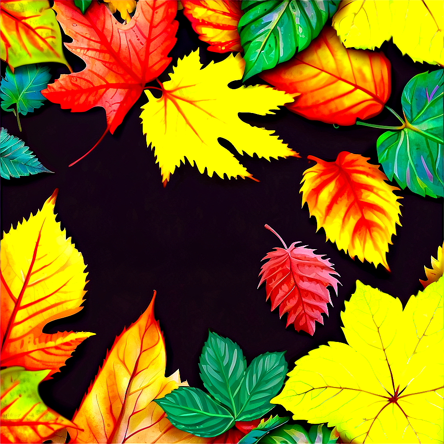 Colorful Autumn Leaf Mix Png Ort