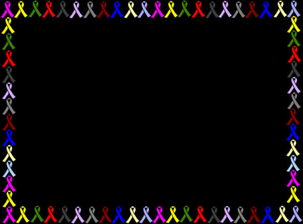 Colorful Awareness Ribbon Border