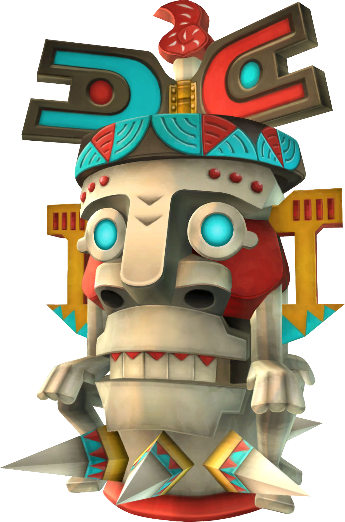 Colorful Aztec Inspired Statue