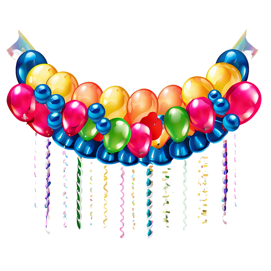 Colorful Balloon Garland Designs Png 06282024