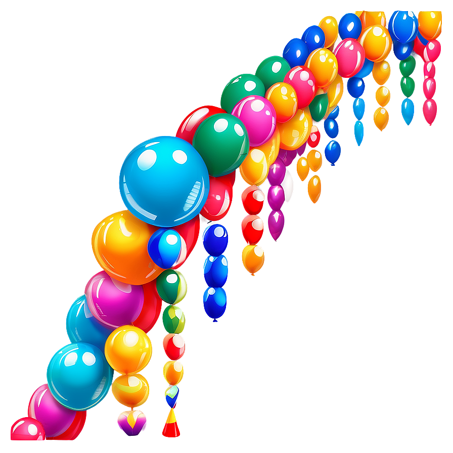 Colorful Balloon Garland Designs Png 06282024