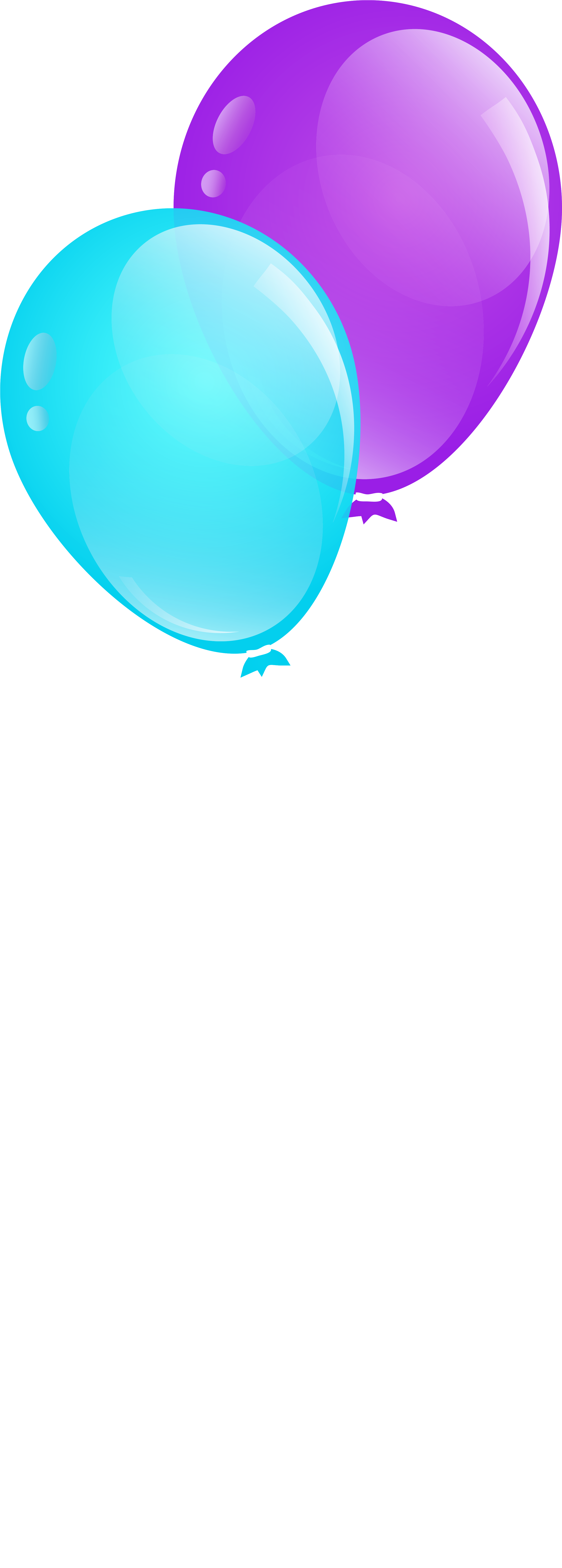 Colorful Balloons Floating Transparent Background