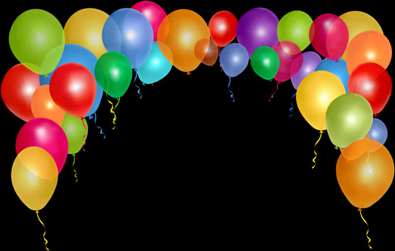 Colorful Balloons Transparent Background