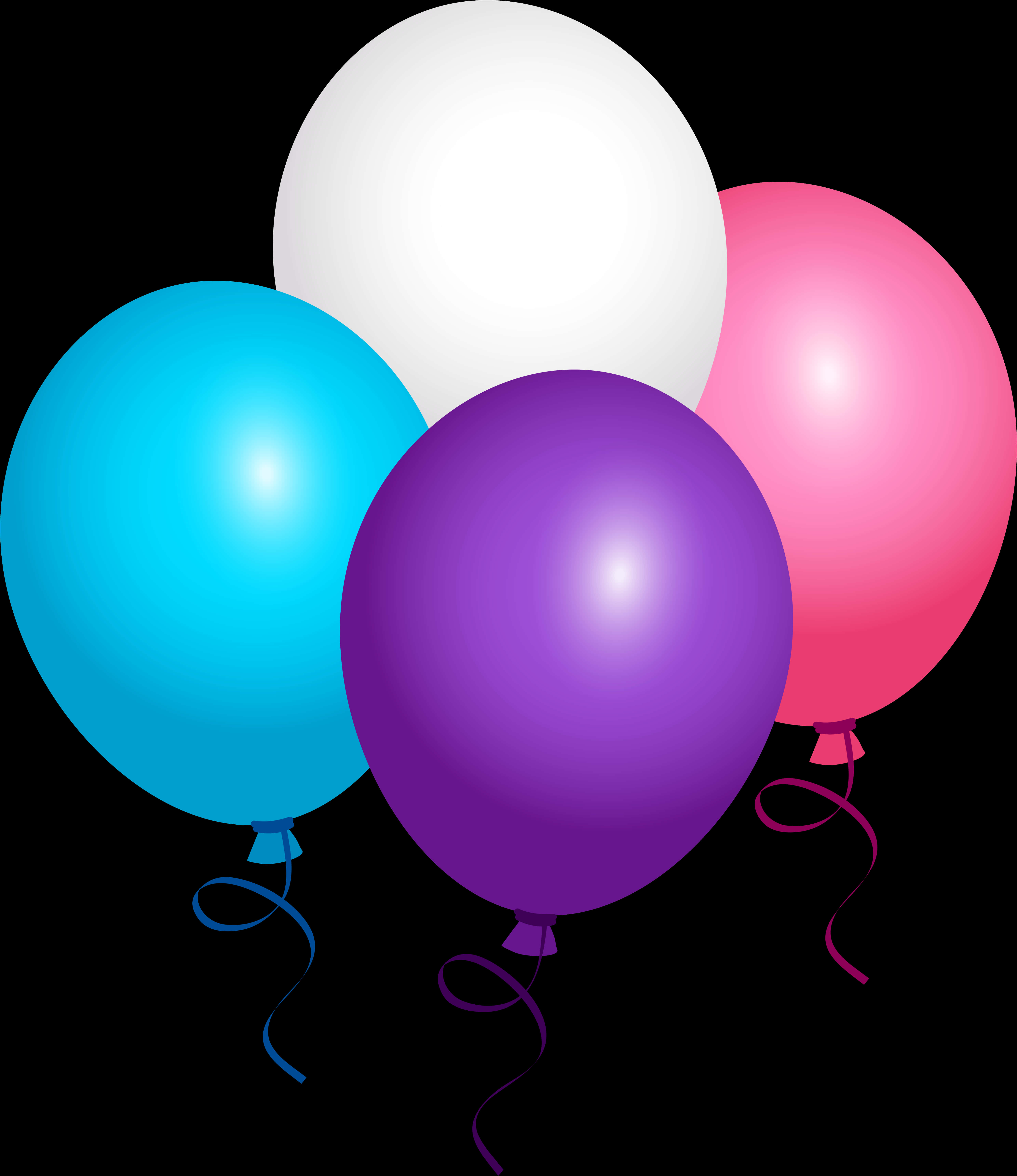 Colorful Balloons Transparent Background