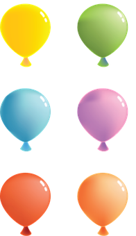 Colorful Balloons Vector Illustration