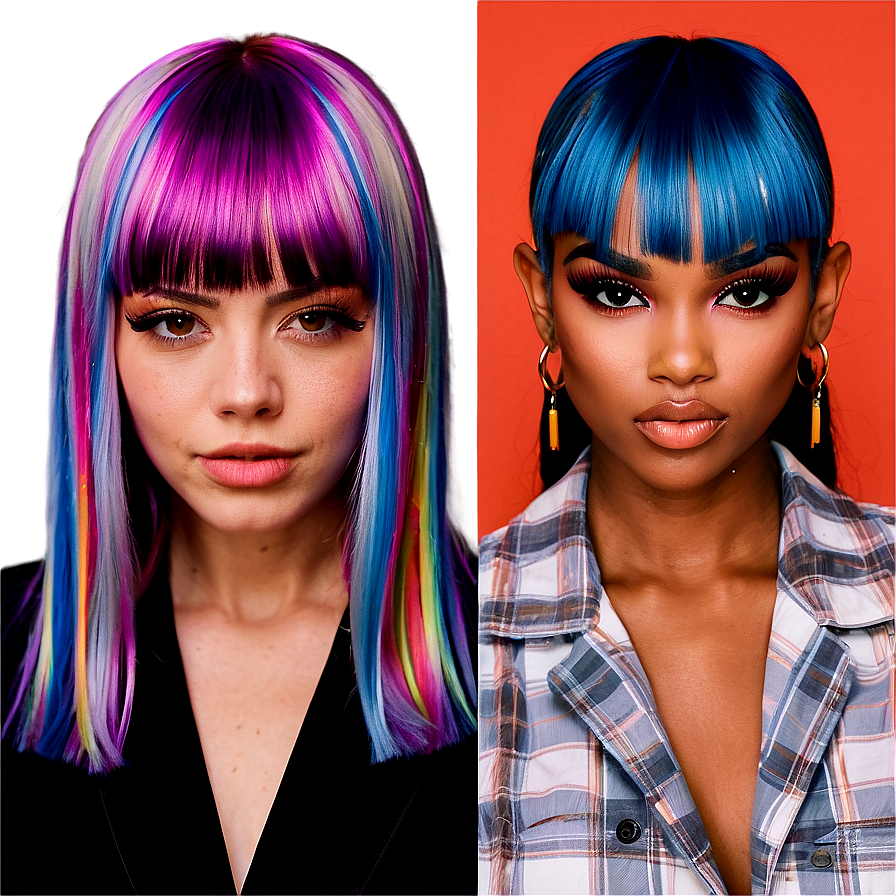 Colorful Bangs Trends Png Civ70