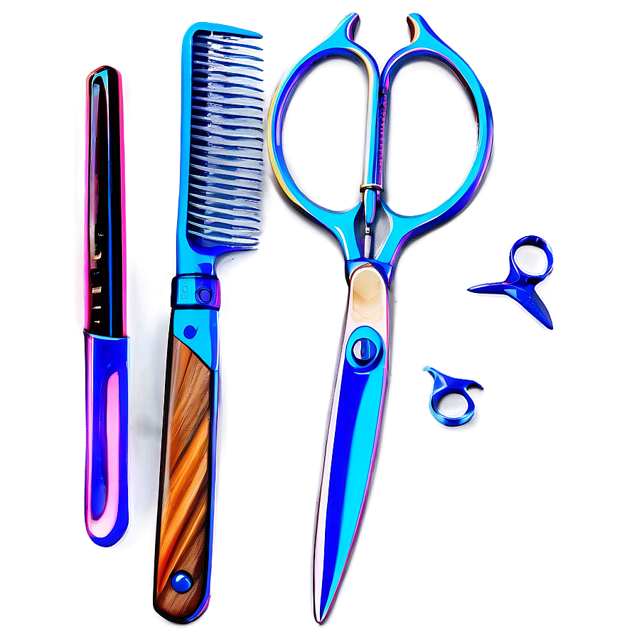 Colorful Barber Scissors Png Iqr