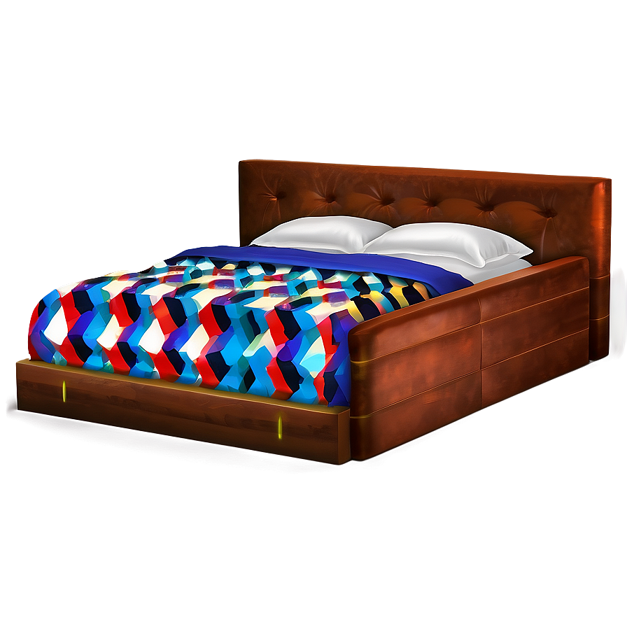 Colorful Bed Emoji Png 06292024