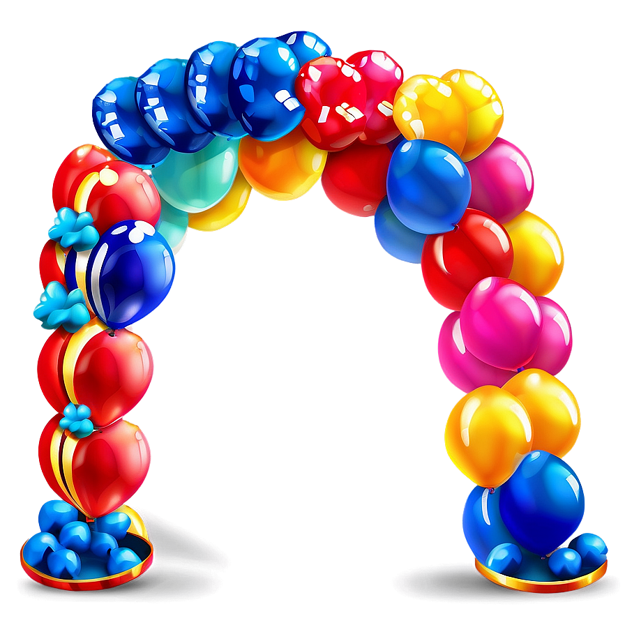 Colorful Birthday Balloon Arch Png Nkv3