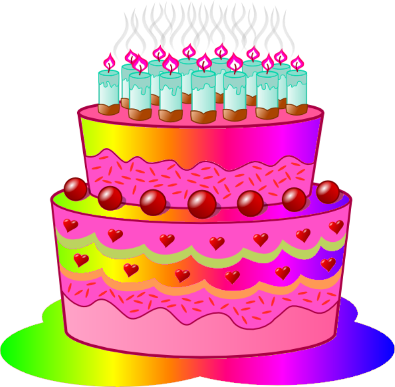 Colorful Birthday Cake Clipart