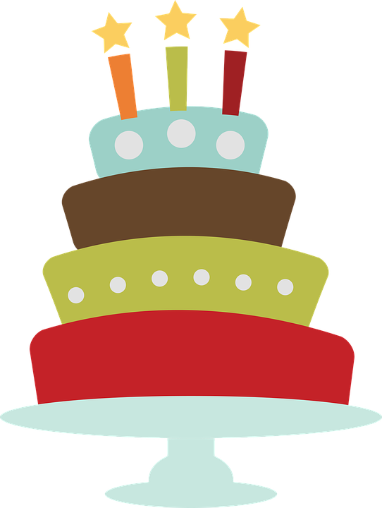 Colorful Birthday Cake Illustration