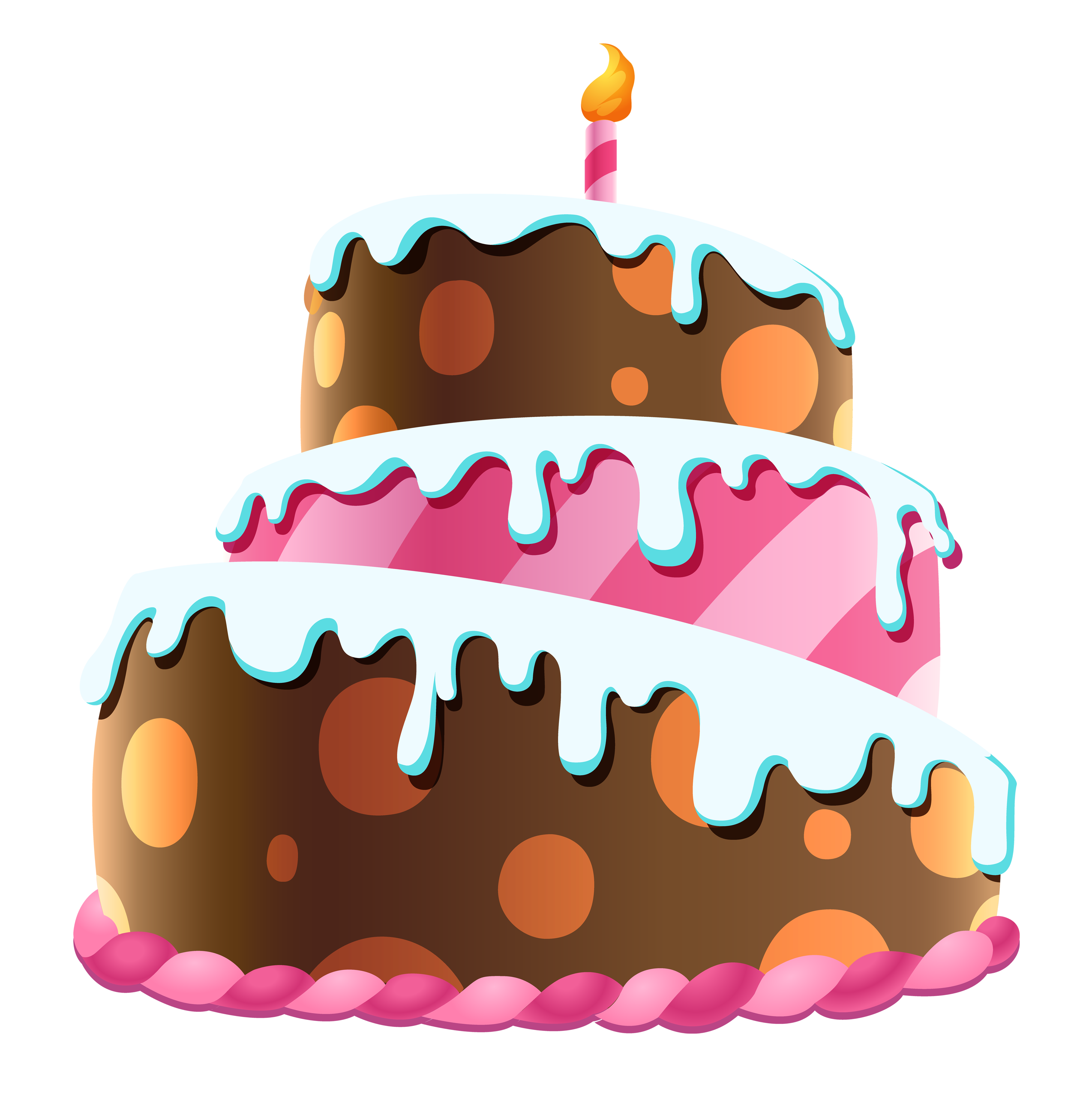 Colorful Birthday Cake Illustration