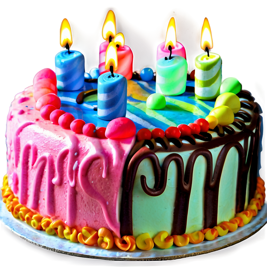 Colorful Birthday Cake Png Icm