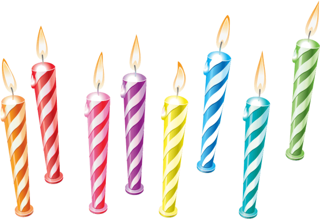 Colorful Birthday Candles Illustration