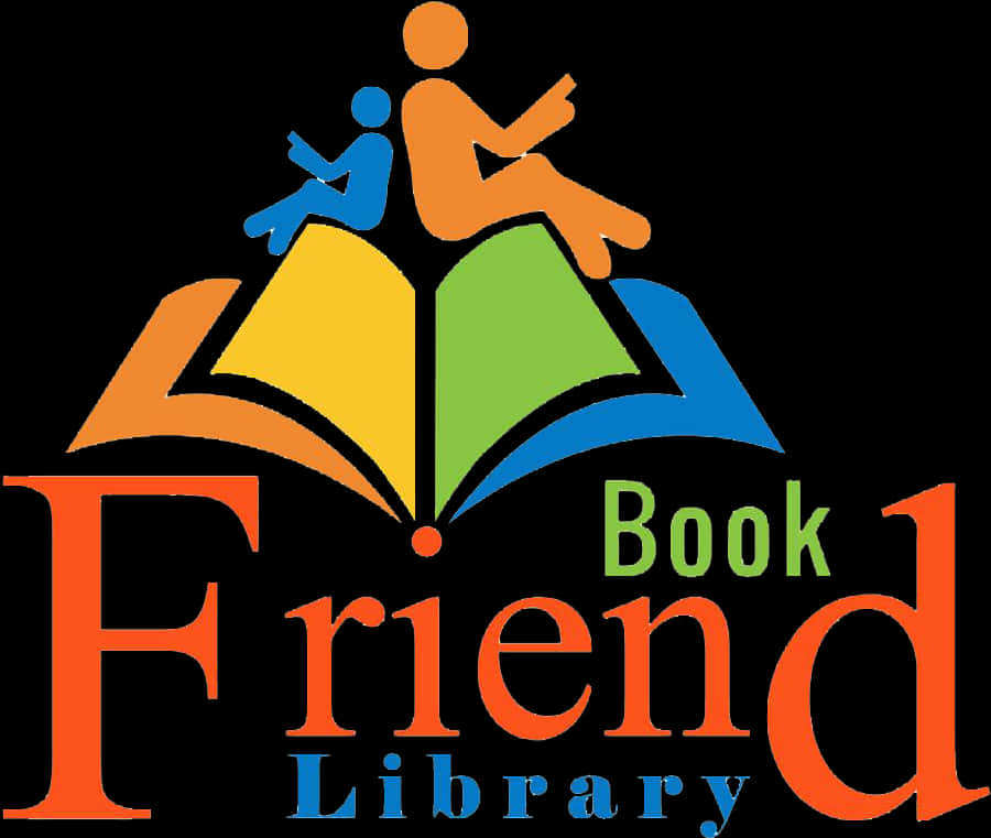 Colorful Book Friends Library Logo