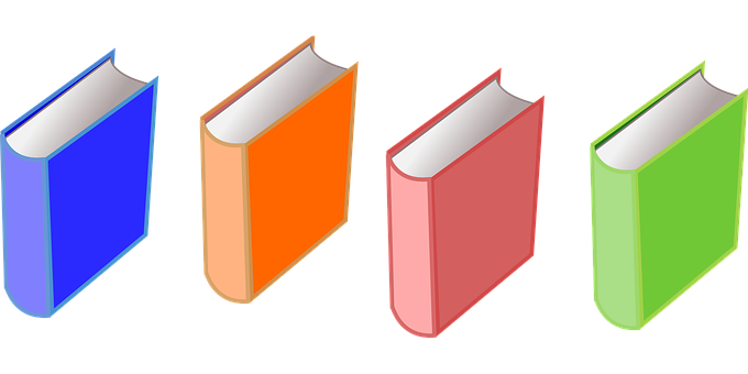 Colorful Books Vector Illustration