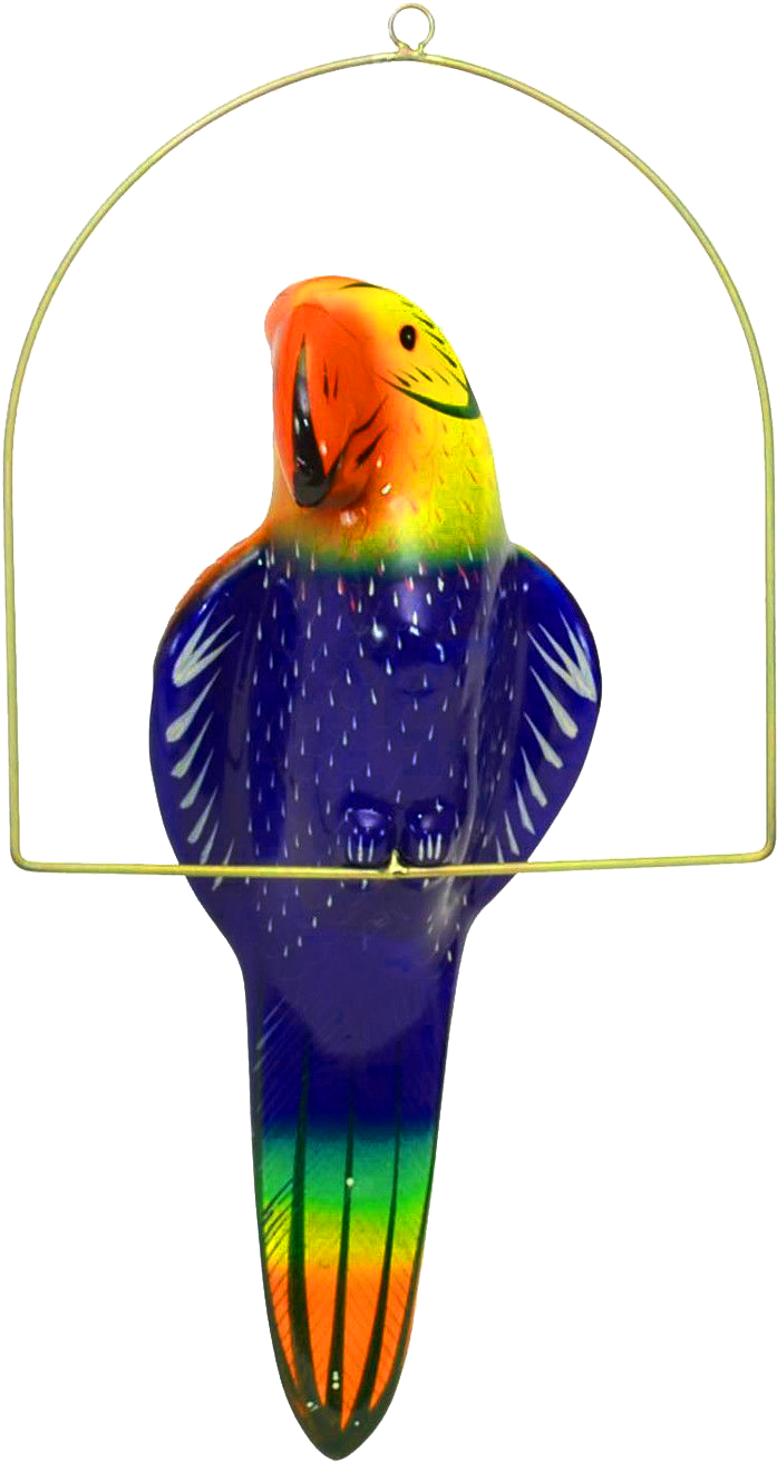 Colorful Budgie Glass Artwork