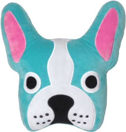 Colorful Bulldog Plush Pillow