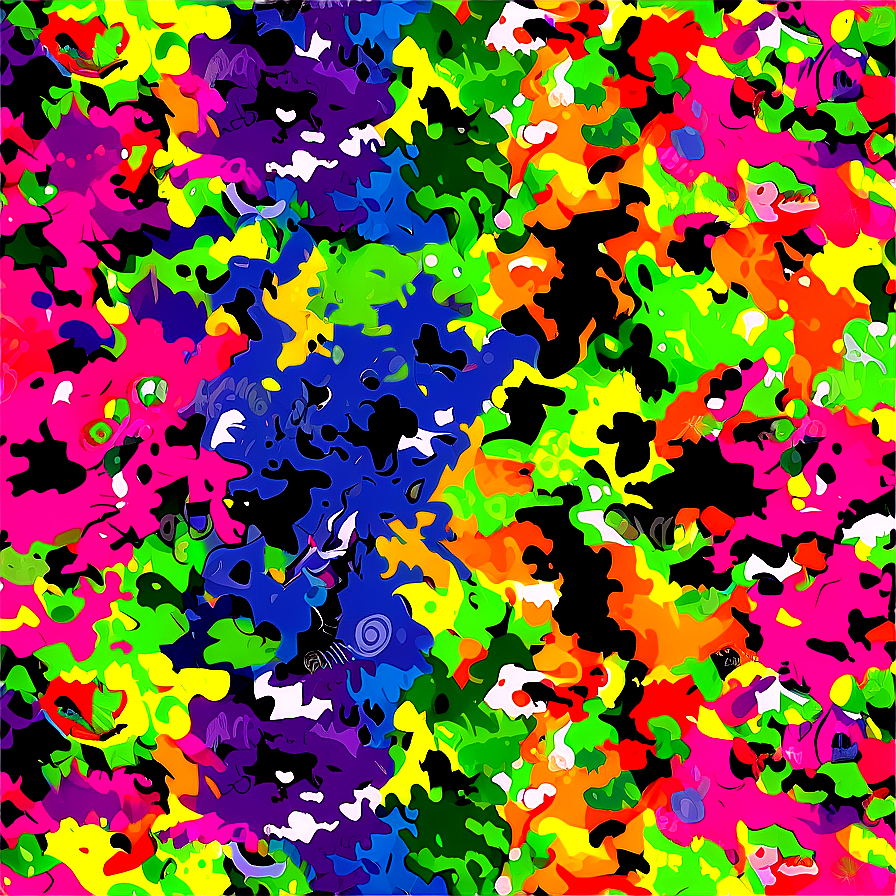 Colorful Camouflage Print Png 06242024