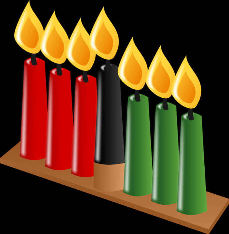 Colorful Candles Illustration