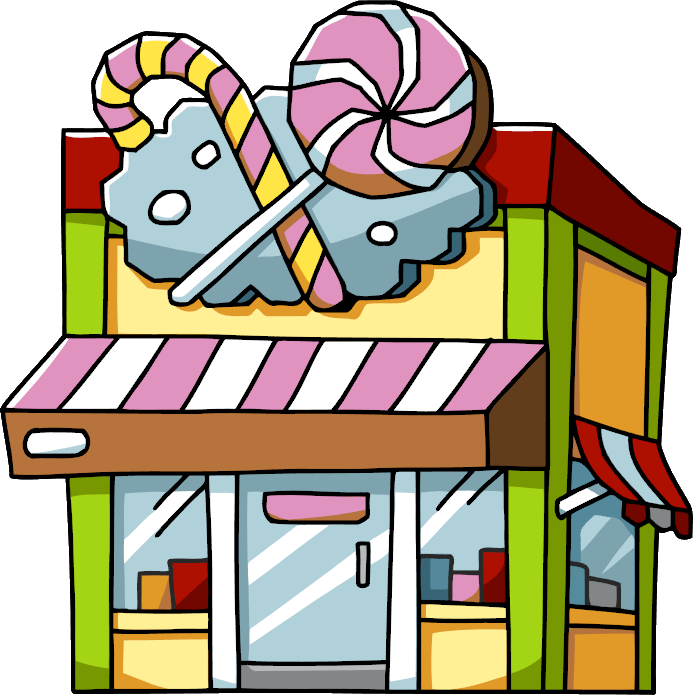 Colorful Candy Shop Illustration