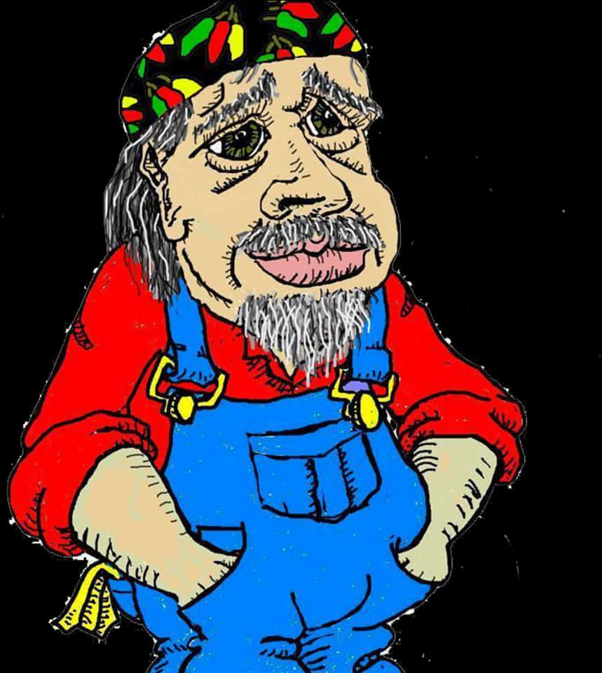 Colorful_ Caricature_ Workman_ Character