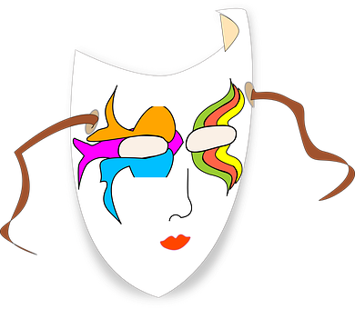 Colorful Carnival Mask Illustration