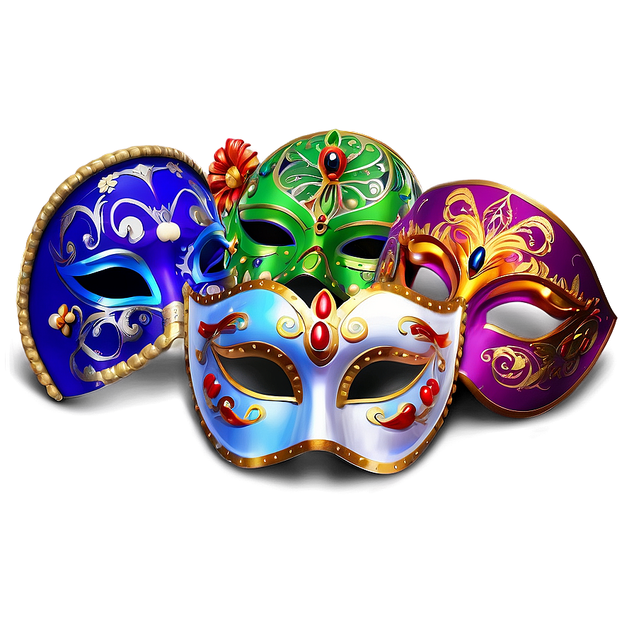 Colorful Carnival Masks Png Qkx68