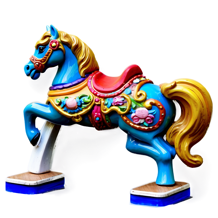 Colorful Carousel Horse Png Emb13